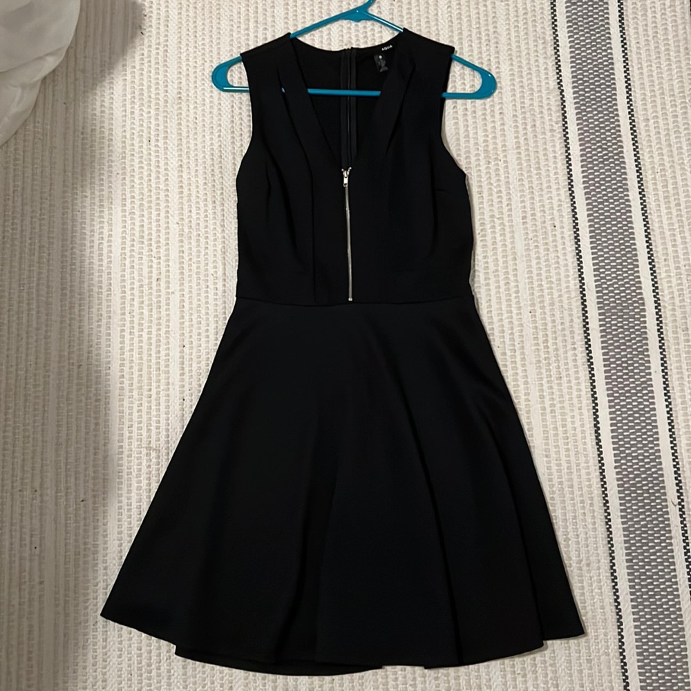 aqua black flowy dress size M